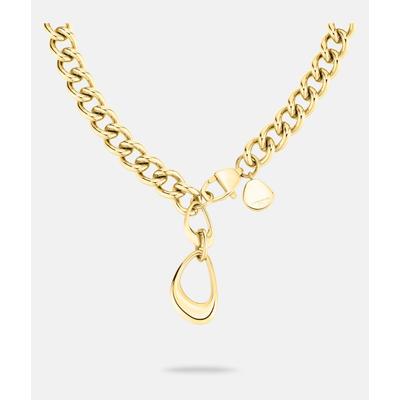 Kette mit Anhänger LIEBESKIND BERLIN "Schmuck Geschenk Edelstahl Halskette The Organic", gold (gelbgoldfarben), Halsketten, Damen, Edelstahl, L: 38cm B: 6mm, B:6mm Image