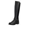 Stiefel REMONTE, Damen, Gr. 40, Varioschaft, schwarz, Leder, Textil, klassisch, Schuhe, Langschaftstiefel, Stretch-Stiefel, Blockabsatz, Innenreißverschluss