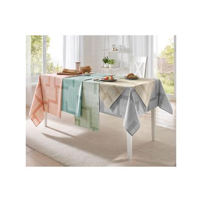 Tischdecke Gr. 5, orange (apricot, weiß, bedruckt), B:130cm L:220cm, Tischdecken Image