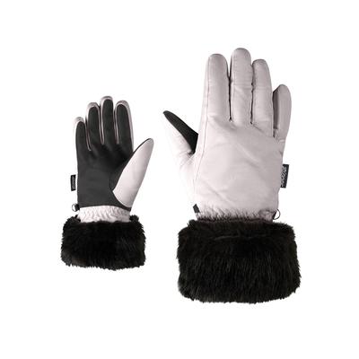 Skihandschuhe ZIENER "LILION-Z glove junior", Kinder, Gr. 5,5, silber (metallic silber), Obermaterial: 100% Polyester; Innenhand: 100% Polyester (recycelt); Futter: 100% Polyester; Wattierung: 100% Polyester, Handschuhe Image