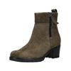 Stiefelette GABOR COMFORT "Gabor Comfort Stiefelette Veloursleder", Damen, Gr. 40,5, grün (olive), Veloursleder, casual, Schuhe