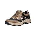 Sneaker TAMARIS "Tamaris Sneaker Lederimitat/Textil", Damen, Gr. 37, pepper, Lederimitat, Textil, casual, Schuhe