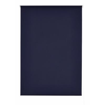 Seitenzugrollo K-HOME "Klemmfix-Rollo" Gr. 4, blau (marine), B:70cm H:150cm, Polyester, Rollos, 1 Stück Image