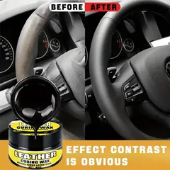 Steering Wheel & Dashboard Restoration Wax - Black Plastic Parts ABS Resin Coating Paste for Aging, Whitening & Cracking Repair