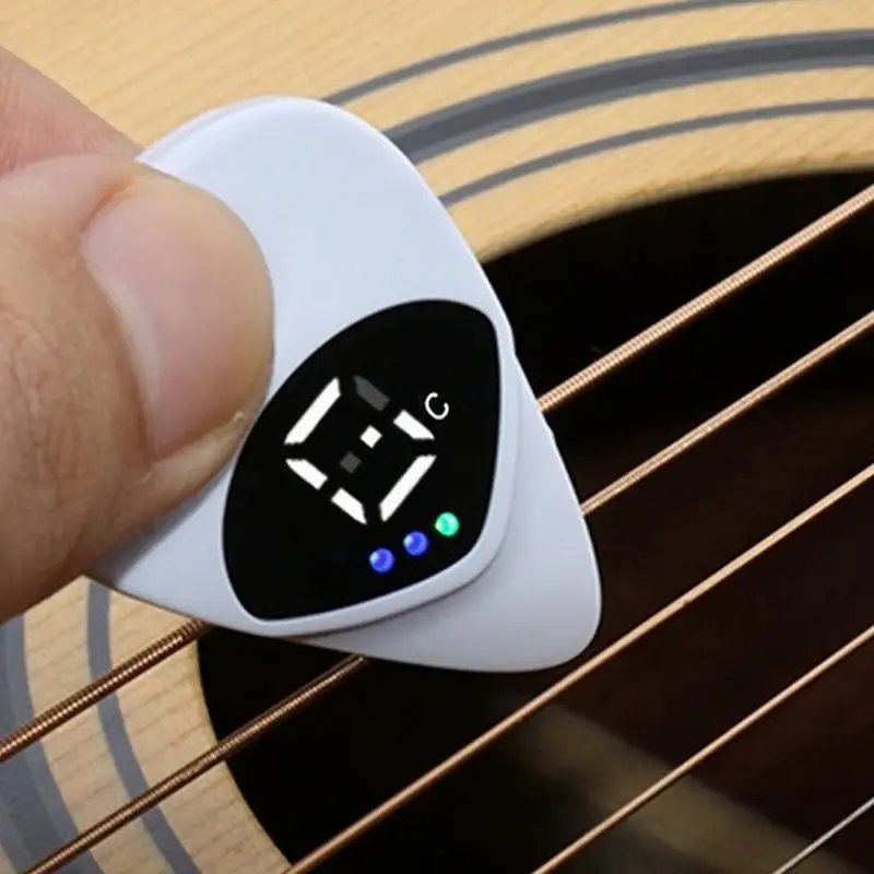 Portable Guitar Pick Tuner Combo 2 in 1 Acoustic Guitar Tuners & Guitar Picks Guitar / Ukulele Tuner For Guitar Accessories