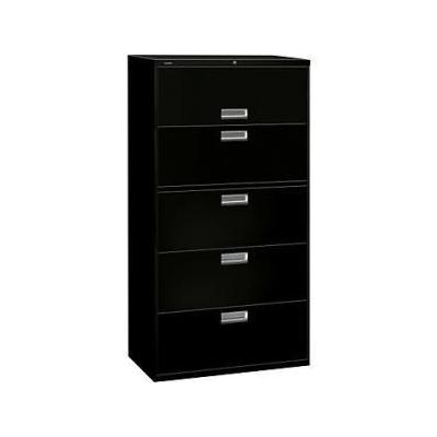 HON 600 Series Full-Featured Five-Drawer Lateral File, 36" W x 67" H,