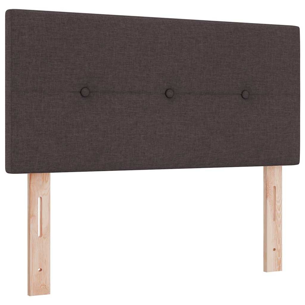 vidaXL LED-Kopfteil mit LED -Streifenleuchten Dunkelbraun 100 cm Stoff Image