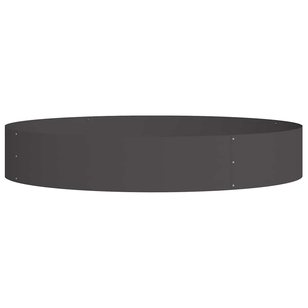 vidaXL Gartenblumentopf Schwarz 120 x 120 x 20 cm Stahl Image