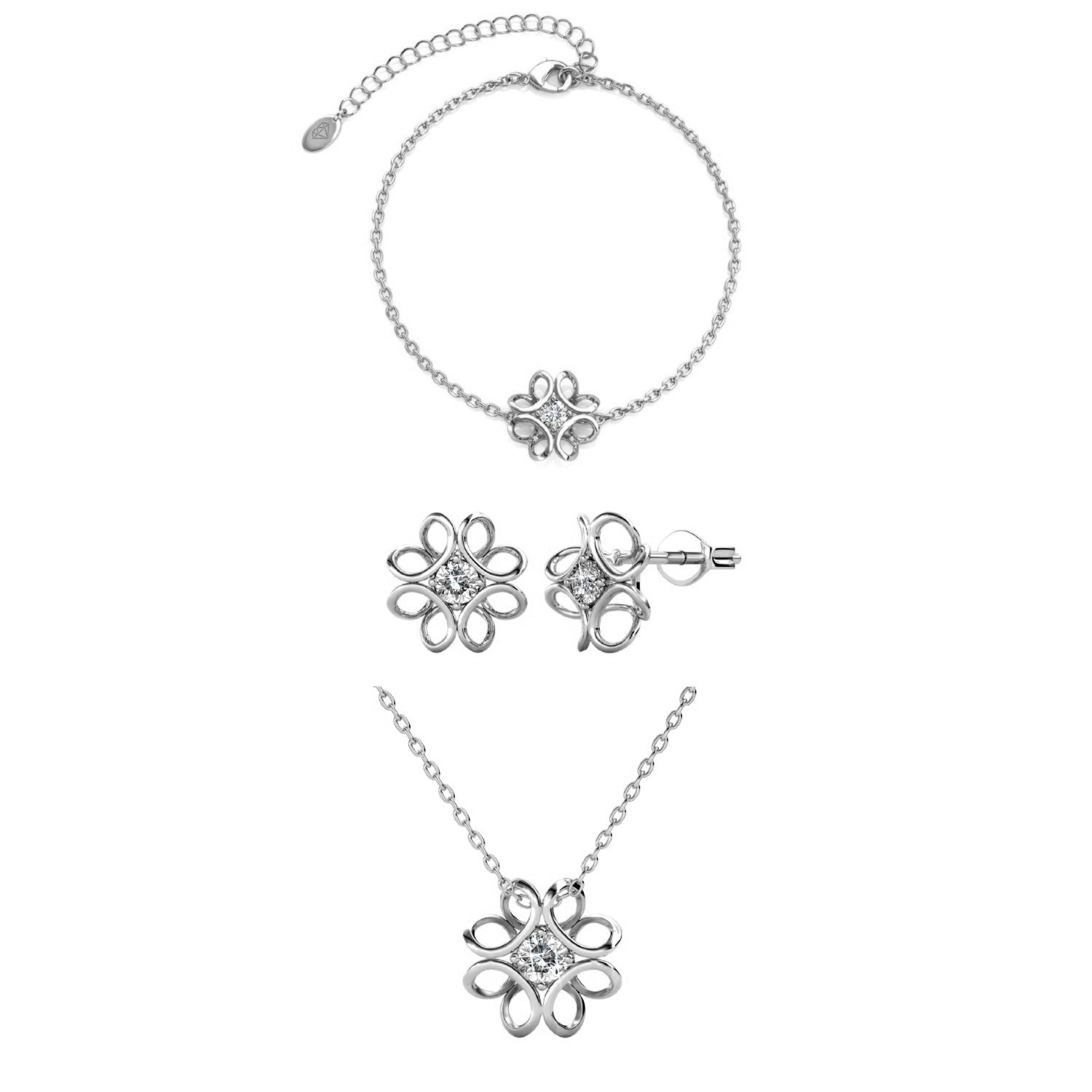 Narzissenparuren - Silber und Kristall