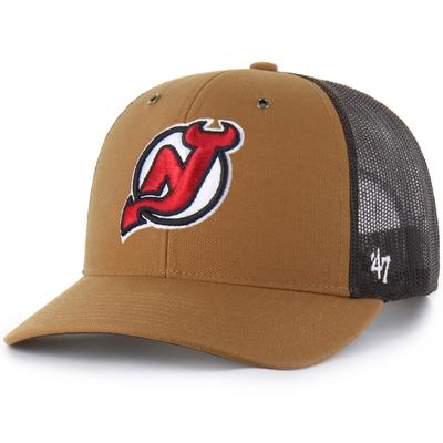 Carhartt x '47 Braune New Jersey Devils Trucker-Mütze für Herren, verstellbar Image