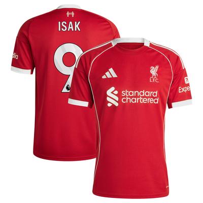 Liverpool adidas Heimtrikot 2025-26 mit Aufdruck Isak 9 Image