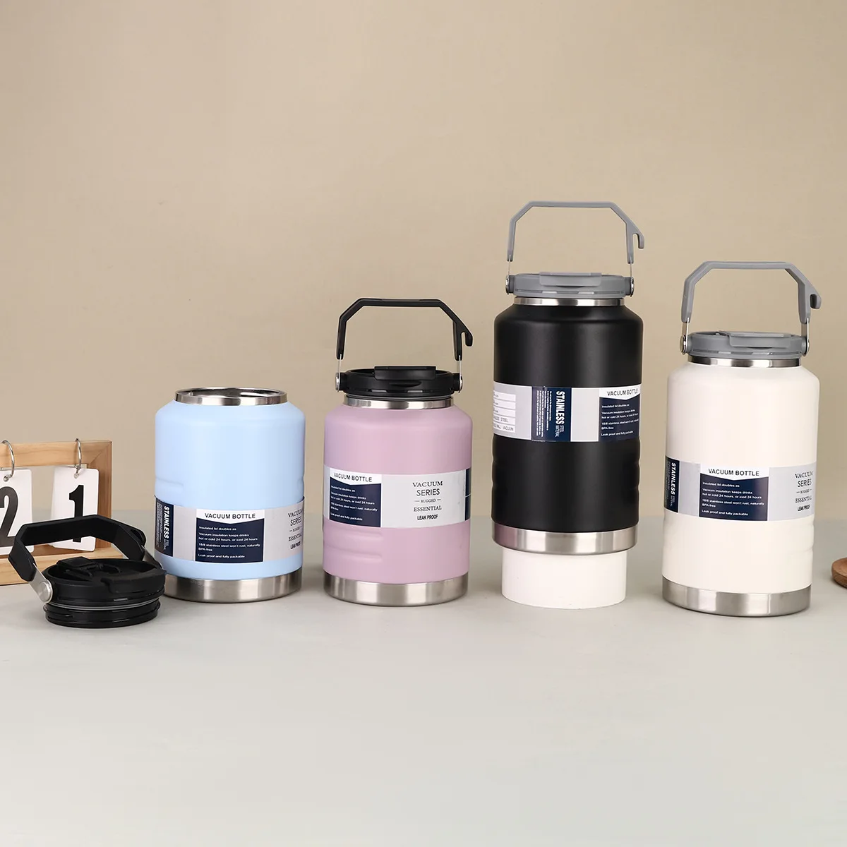 Isolierter Becher aus Edelstahl 304, tragbarer Biereimer mit großer Kapazität, Camping-Eiswürfelbecher und Wasserkocher mit großem Fassungsvermögen Image