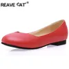 REAVE CAT Große größe 31-47 Frühling sommer Herbst Damen schuhe frauen wohnungen Schwarz Rot Weiß Rosa Mode Sweets party QL5270