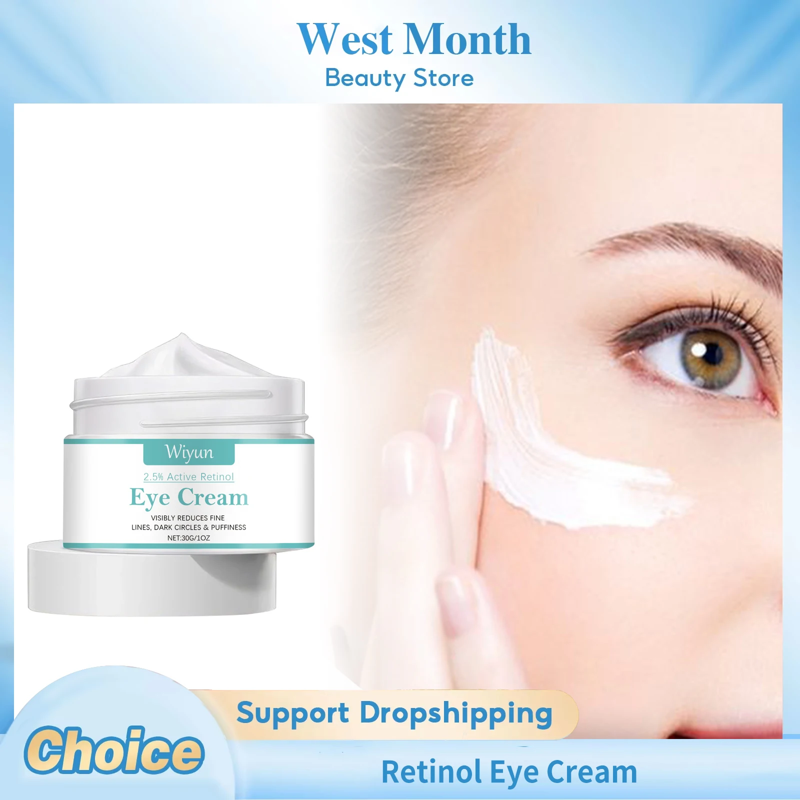 Retinol Nährende Augencreme Straffende Lifting Feuchtigkeitsspendende Beruhigende Glättung Anti Aging Aufhellende Augenringe Reparatur Augencreme Image