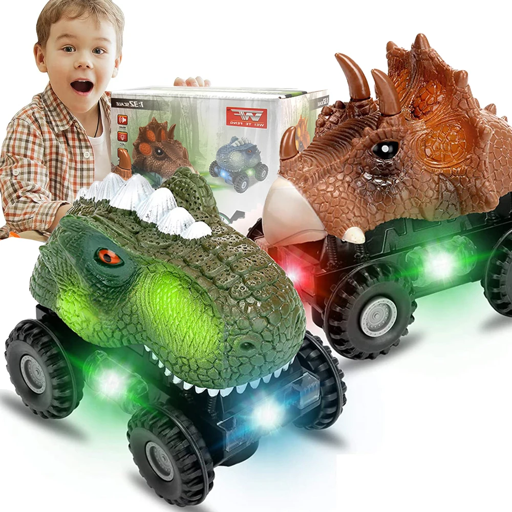 Dinosaurier-Spielzeug für Kinder, Auto Tyrannosaurus Rex, elektrisches Universal-Jungen-Spielzeug, Dinosaurier, interaktive Spiele, Tier-Dinosaurier-Modellauto, Geschenk Image