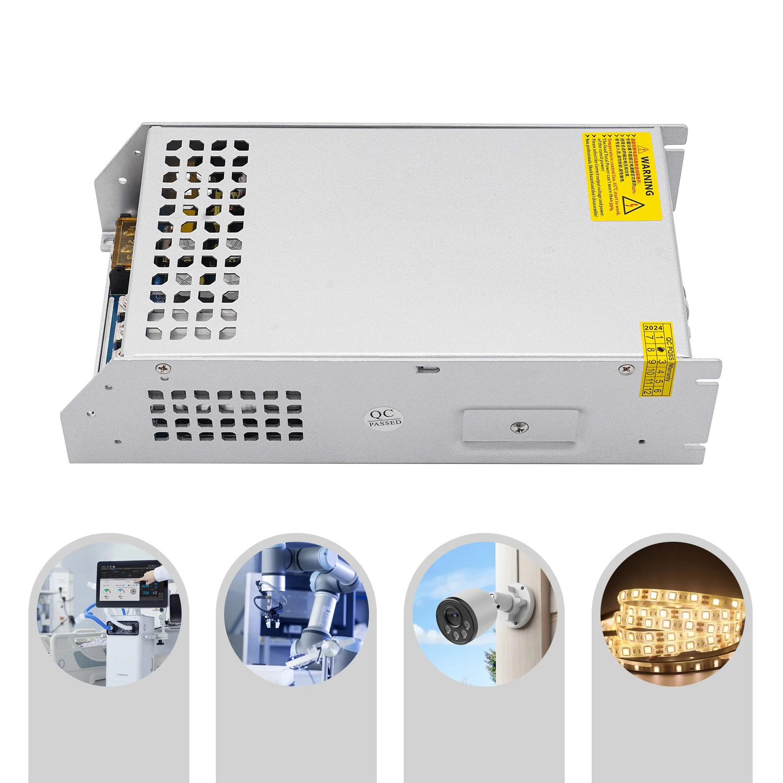 1500 W 24 V 62,5 A Schaltnetzteil, Industriequalität, AC/DC-Wandler, 115 V/230 V Eingang, hocheffizientes Gehäuse aus 80 % Aluminium Image