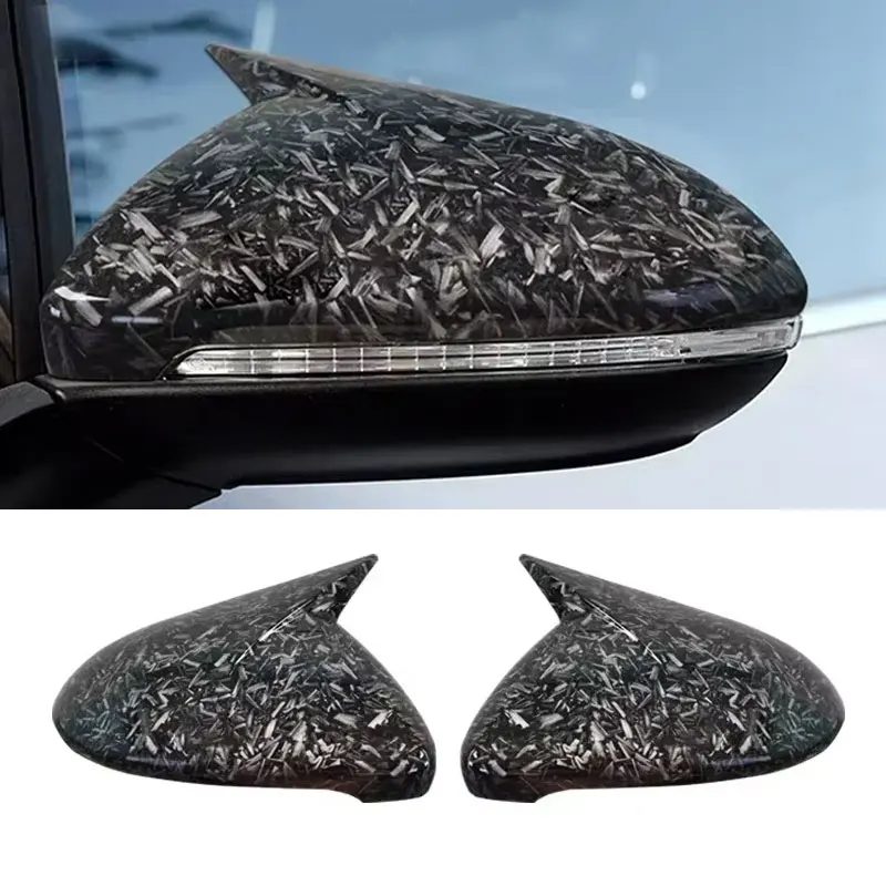 2x Carbon Look Seite Flügel Spiegel Abdeckung Für VW Golf 7 MK7 MK7,5 GTI R GTE GTD 2014-2019 Seite Rückspiegel Kappe Abdeckung Image