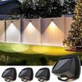 2/4 pezzi di luce solare a LED per parete, luce bianca calda, illuminazione RGB, luce solare da parete per esterni, giardino, portico, recinzione, decorazione natalizia del paesaggio