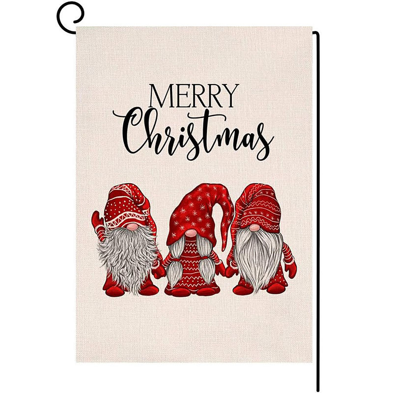 Christmas Garden Flag, Outdoor Winter Yard Decoration Banner with Snowman Design, Holiday Home Porch Flag, Seasonal Lawn Decor for Outdoor Use