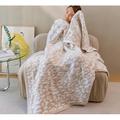 coperta in maglia con stampa leopardata, copridivano in stile nordico, coperta per il riposino con aria condizionata in ufficio, nuovo arrivo
