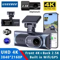 Ultra HD 4K 3840*2160P Dash Cam 24H Monitoraggio Parcheggio Auto DVR Opzionale 2.5K Visione Notturna Telecamera Posteriore GPS WiFi APP di Controllo