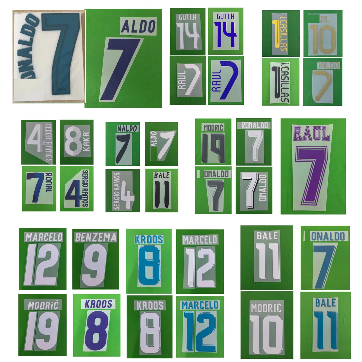 Customize Soccer Nameset Printing DIY NAME NUMBER Heat Transfer Soccer Patch Badge