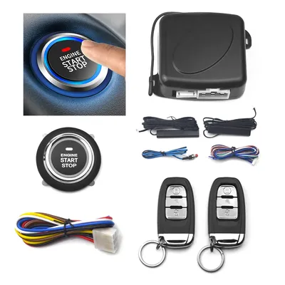 Car Alarm Remote Control PKE Car Keyless Entry Engine Start Alarm System Push Button Remote Starter Stop Auto