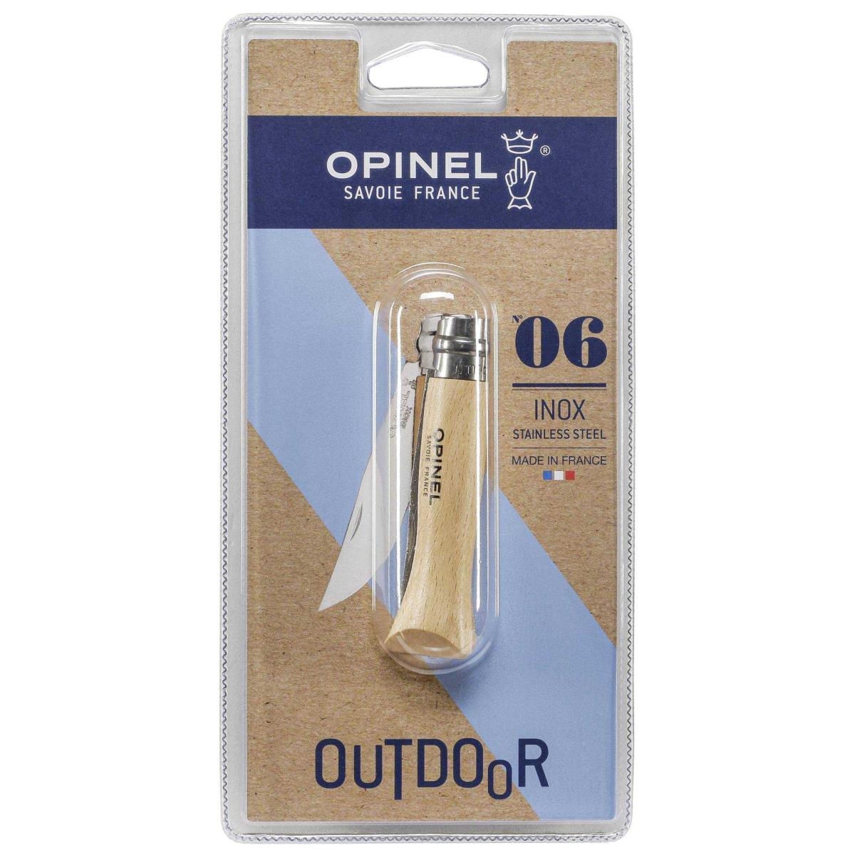 Opinel Taschenmesser No. 06 Edelstahlklinge mit Holzgriff (000404) Image