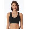 Bustier SCHIESSER "Casual Seamless", Damen, Gr. M, N-Gr, schwarz, Microtouch, Obermaterial: 95% Polyamid, 5% Elasthan, casual, BHs, 2in1, wendebar, U- oder V-Ausschnitt, ohne störende Seitennähte