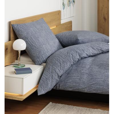 Bettwäsche JANINE "Soft-Cotton71000 0", blau, B/L: 155cm x 220cm, , Linon, B/L: 80cm x 80cm, Linon, Obermaterial: 100% Baumwolle, Bettwäsche, mit Reissverschluss Image