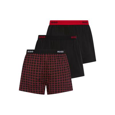 Webboxer HUGO UNDERWEAR "WOVEN BOXER TR", Herren, Gr. L (52), bunt, Single Jersey, Obermaterial: 100% Baumwolle, körpernah, Unterhosen, Webboxer mit HUGO Schriftzug Image
