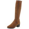 Stiefel CAPRICE, Damen, Gr. 39, XS-Schaft, braun (cognac), Textil, elegant, Schuhe, Blockabsatz, Schlupfstiefel mit Stretch-XS-Schaft in schmaler Form