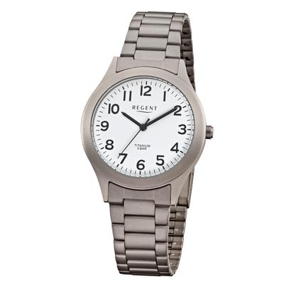 Quarzuhr REGENT, grau (titansilberfarben), Armbanduhren, Herren, Armbanduhr, Herrenuhr, analog Image