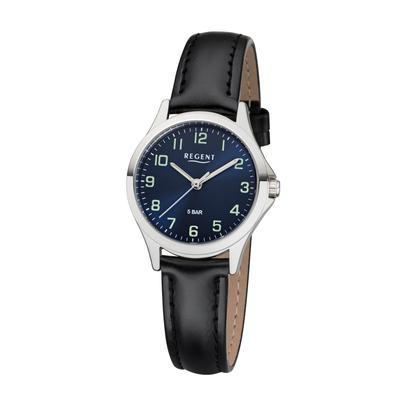 Quarzuhr REGENT, schwarz (schwarz, blau), Armbanduhren, Damen, Armbanduhr, Damenuhr, analog Image