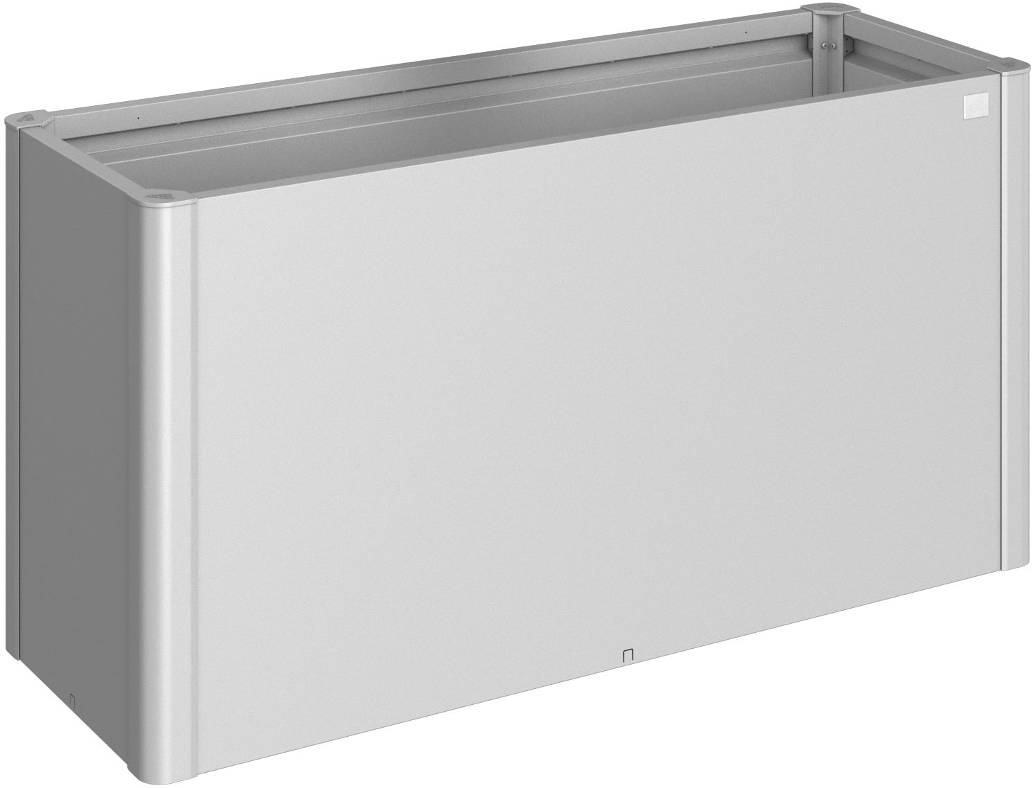 Hochbeet BIOHORT "1,5x0,5, verschiedene Farben", silber (silber, metallic), B:152cm H:77cm T:54,7cm, Stahl, Pflanzgefäße, 152x53x77 cm, extrem langlebig, aus Metall