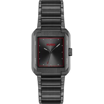 Quarzuhr HUGO "THRIVE ANALOG", schwarz, Armbanduhren, Herren, Armbanduhr, Herrenuhr, analog, Edelstahlarmband Image