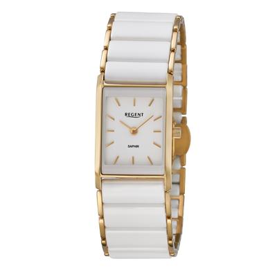 Quarzuhr REGENT, weiß, goldfarben, Armbanduhren, Damen, Armbanduhr, Damenuhr, analog Image