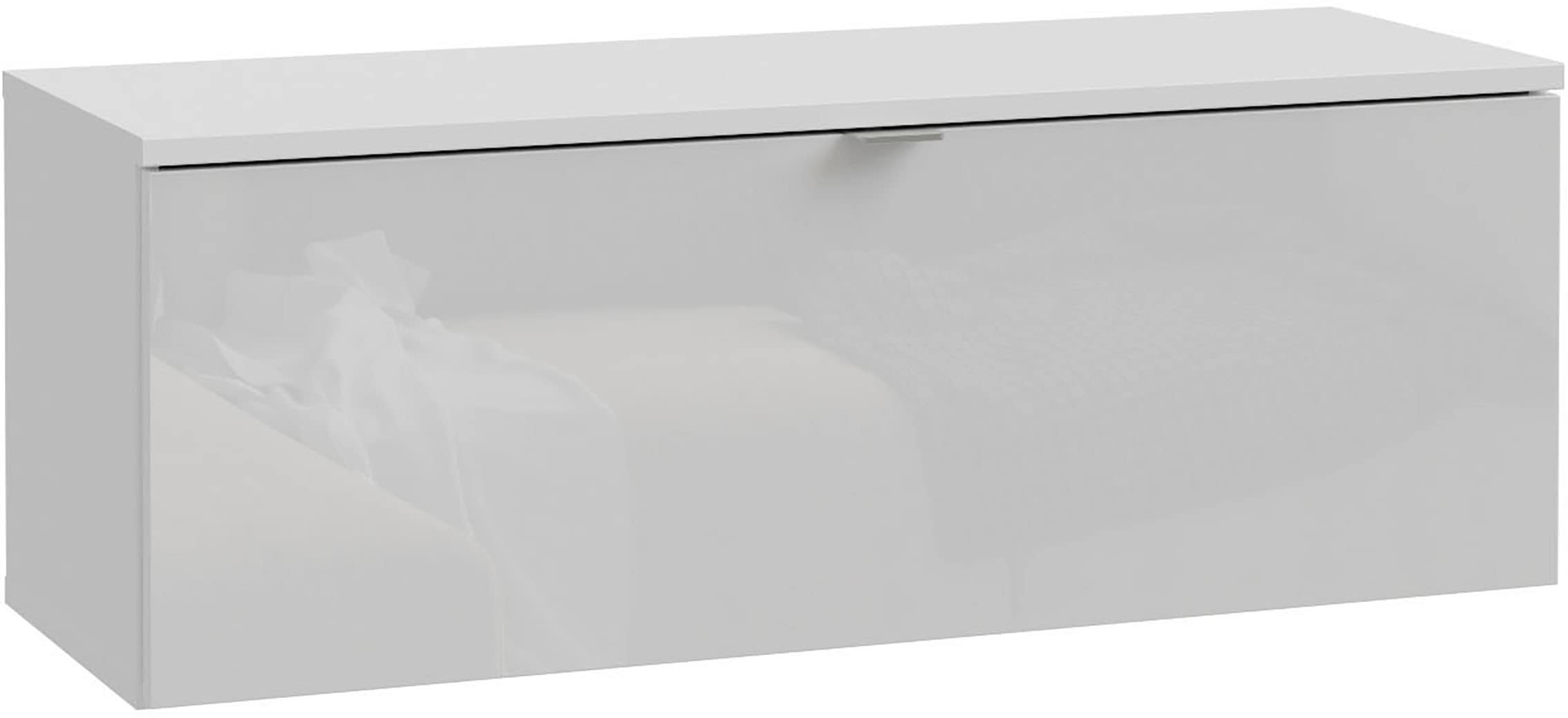 Lowboard FORTE "LibertadTV-Board, TV-Schrank", weiß (weiß, weiß hochglanz), B:99,5cm H:37,5cm T:34,8cm, Spanplatte, Sideboards, Lowboard, TV Board, erweiterbar, Wandmontage, Metallgriff