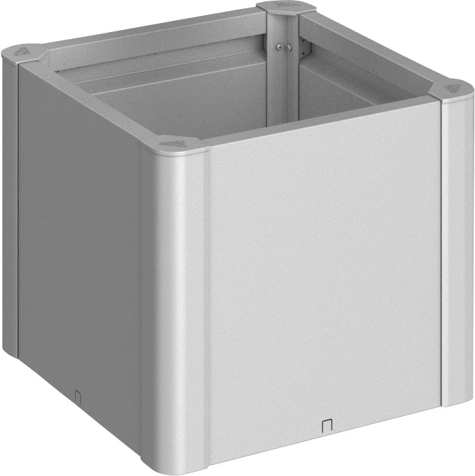 Hochbeet BIOHORT "BELVEDERE mini 0,5x0,5; verschiedene Farben", silber (silber, metallic), B:54,7cm H:45cm T:54,7cm, Stahl, Pflanzgefäße, 53x53x45 cm, extrem langlebig, aus Metall Image