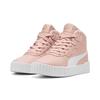 Sneaker PUMA "CARINA 3.0 MID WTR PS", Gr. 34, rose quartz, puma weiß, Synthetik, sportlich, Schuhe