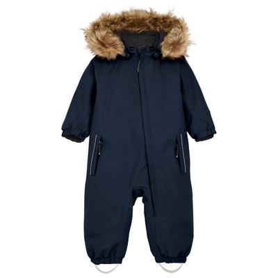 Color Kids - Baby's Coverall with Fake Fur - Overall Gr 74 blau Image