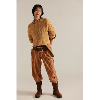 Nice Choice Pull-On Trousers at Free People in Pinstripe, Size: Small