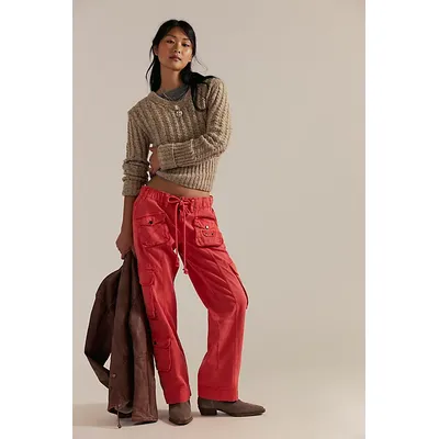 Tahiti Cargo Trousers at Free People in Paprika, Size: Medium