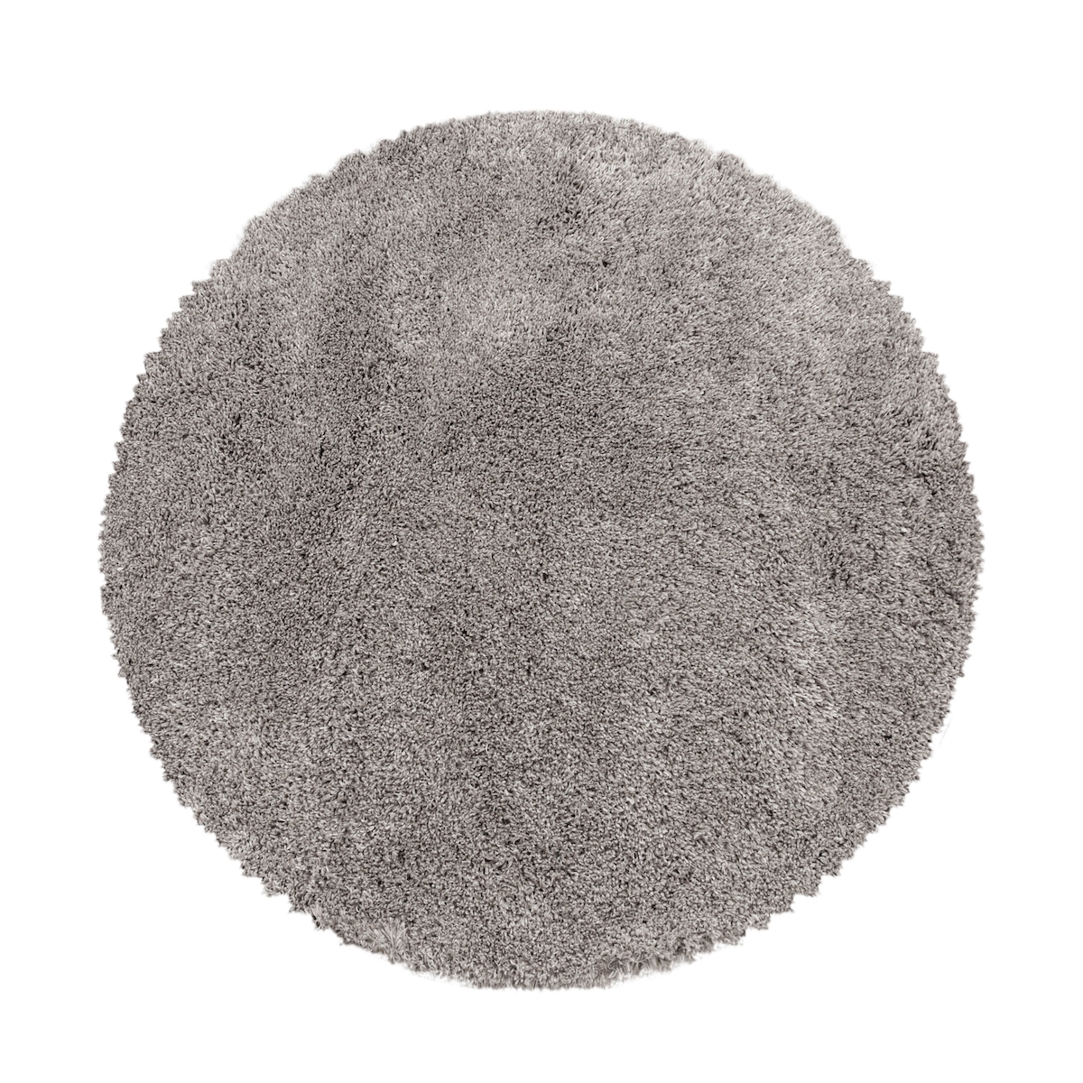 Carpetsale24 Shaggy Hochflor Teppich Beige 120 cm Rund Extra Weich & Waschbar - Jute Rückseite, Einfarbig & Flauschig für Wohnzimmer & Schlafzimmer Image