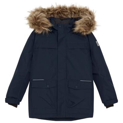 Color Kids - Kid's Parka with Fake Fur - Parka Gr 134 blau Image