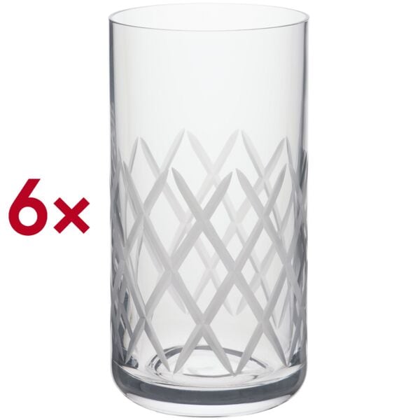 Rona Longdrinkbecher OF Diamond 16180 Cumberland 390 ml ungeeicht 6 Stück transparent, 13.5 cm Image