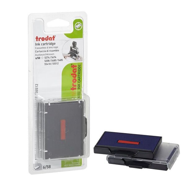 Trodat 2er-Pack Ersatzstempelkissen »6/58« blau Image