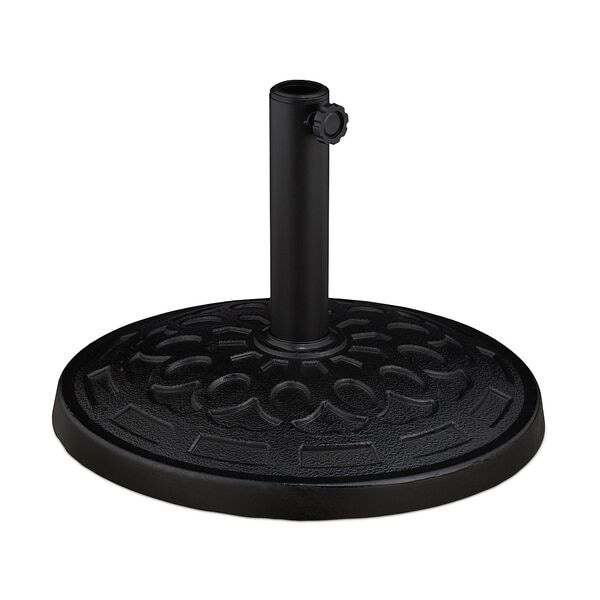 relaxdays Runder Sonnenschirmständer schwarz