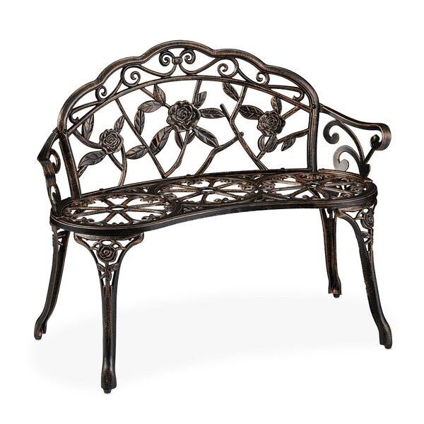 relaxdays Vintage Gartenbank »Rosen« Image