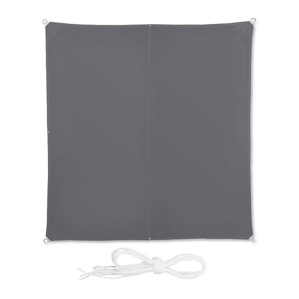 relaxdays Sonnensegel quadratisch 3 x 3 m grau Image